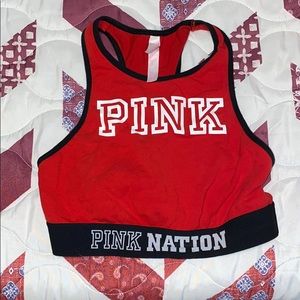 Red Pink Sports Bra